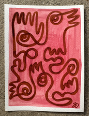 Mini Fingers and Faces in Reds