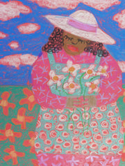 Gullah Girl in White Hat