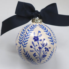 Blue and White Floral Ornament