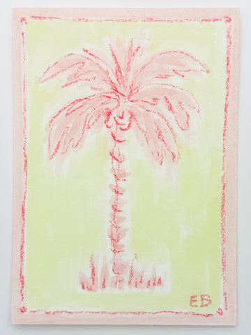 Mini Toile Palm No. 7 (pink & lime)