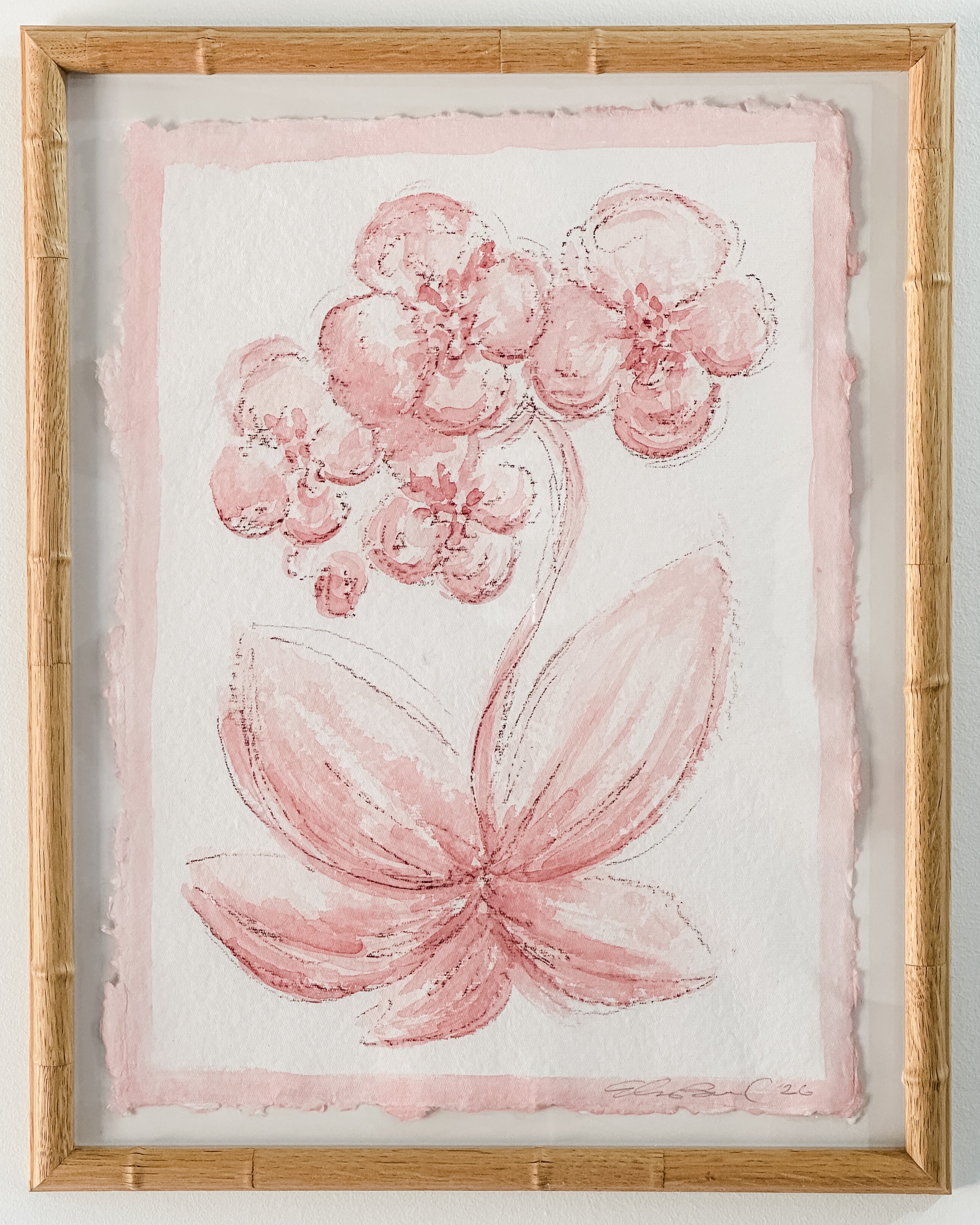 Pink Toile Orchid No. 1