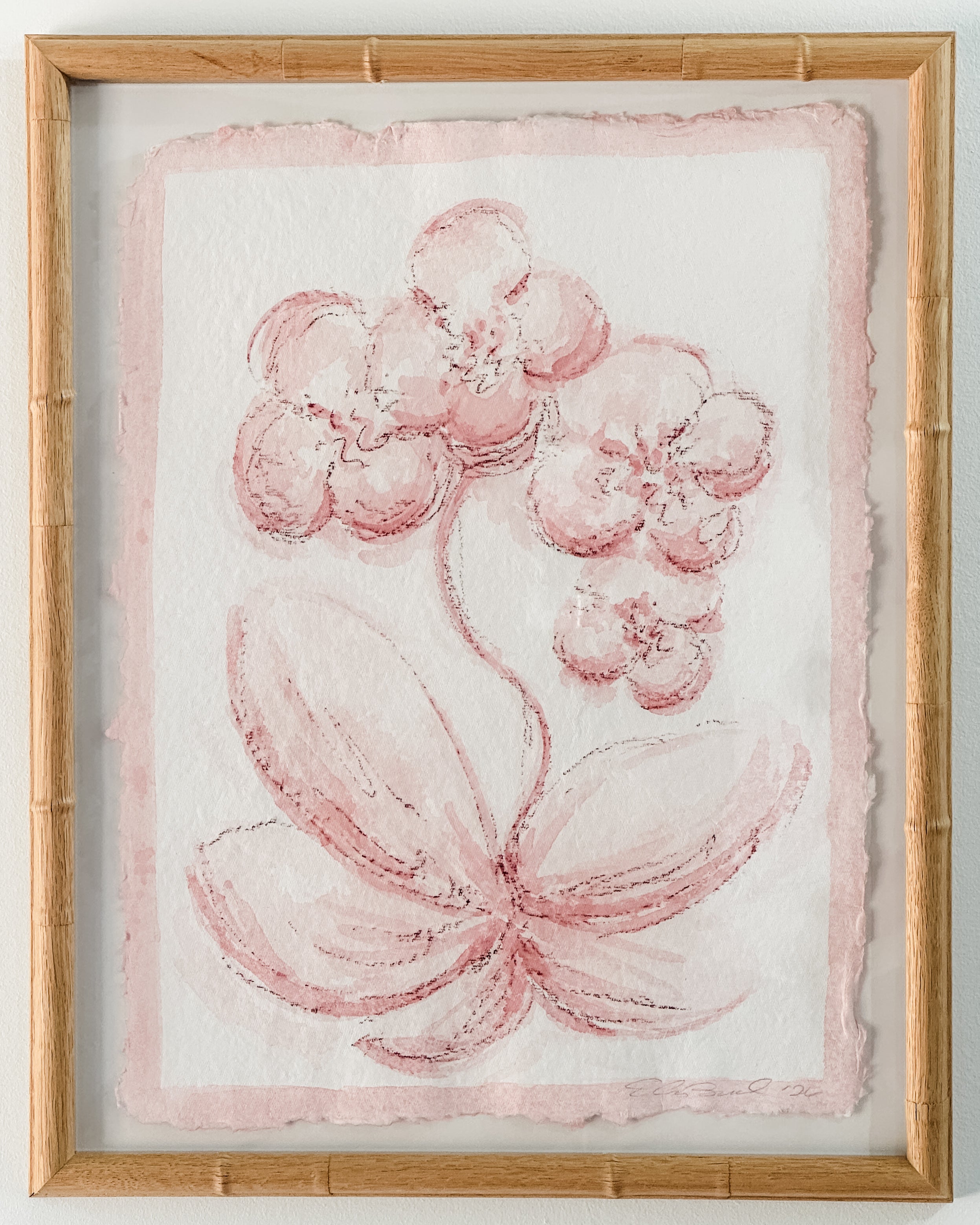 Pink Toile Orchid No. 2