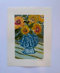 Floral Pots on Paper 1