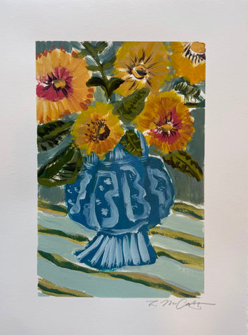 Floral Pots on Paper 1