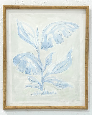 Blue Palm Leaves No. 3