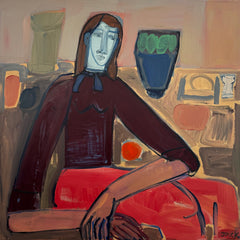 Woman with Blue Vase