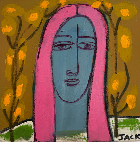 Woman with Pink Hair