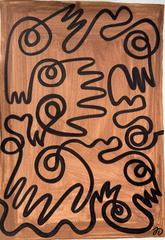 Fingers and Faces in Brown and Black