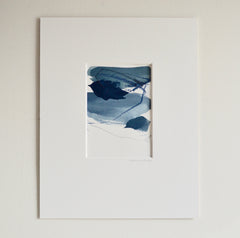 Blue Abstract on Paper #2