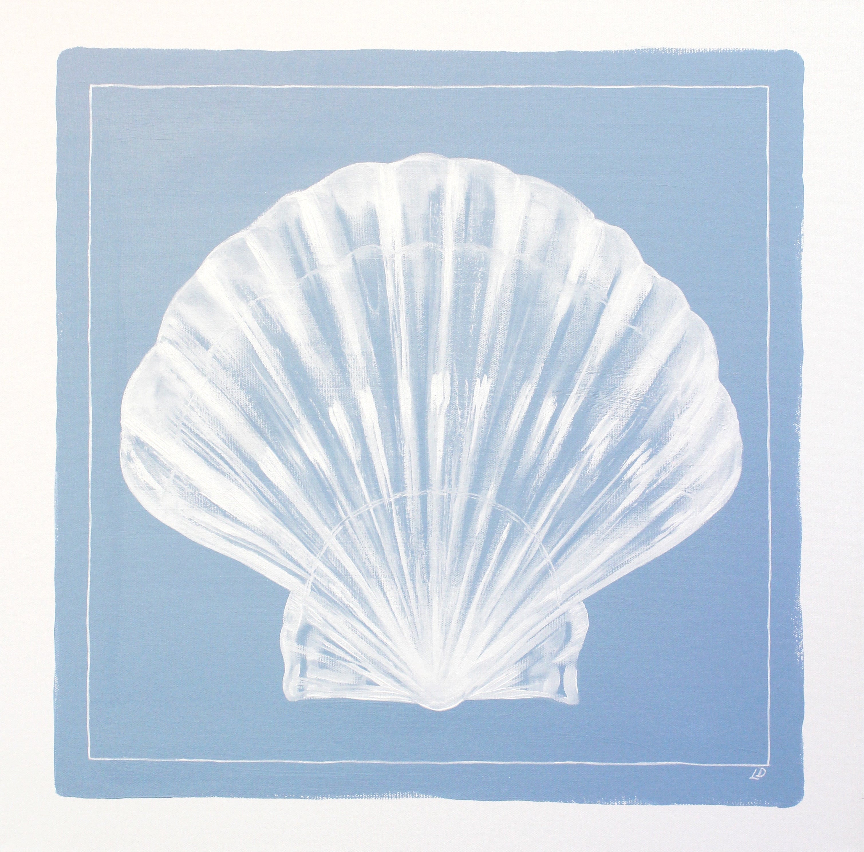 Scallop Shell on Blue – Artist Collectives