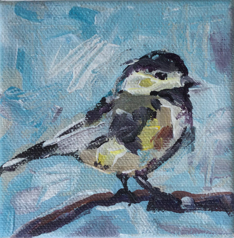 Chickadee in Blue