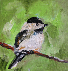 Chickadee in Green